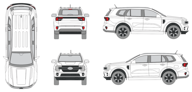 Ford Everest 2022 SUV Template