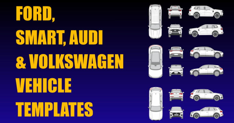 Ford, Smart, Audi and Volkswagen Vehicle Templates Added