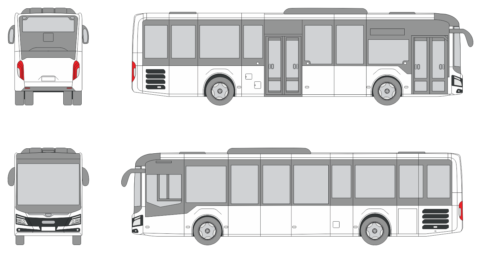 Man Lions Intercity LE 12 2022 Bus Template