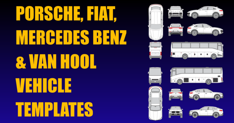 Porsche, Fiat, Mercedes Benz and Van Hool Vehicle Templates Added