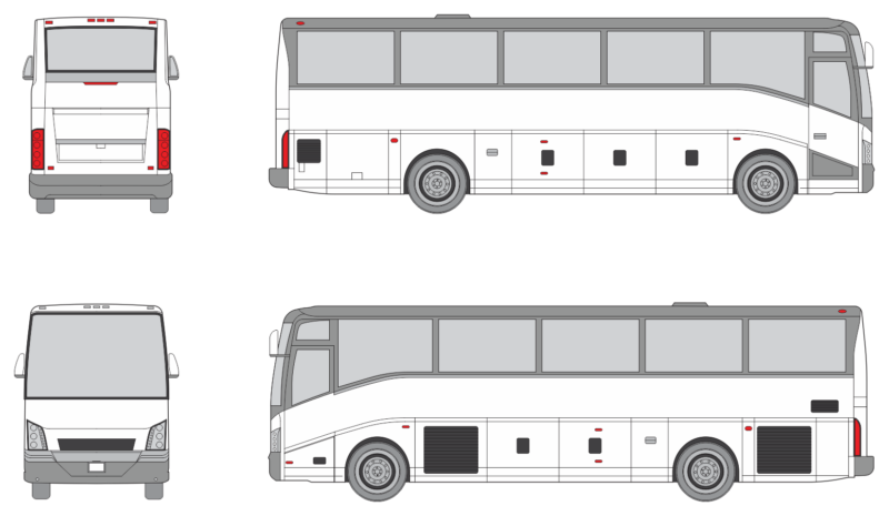 Van Hool CX35 2014 Bus Template