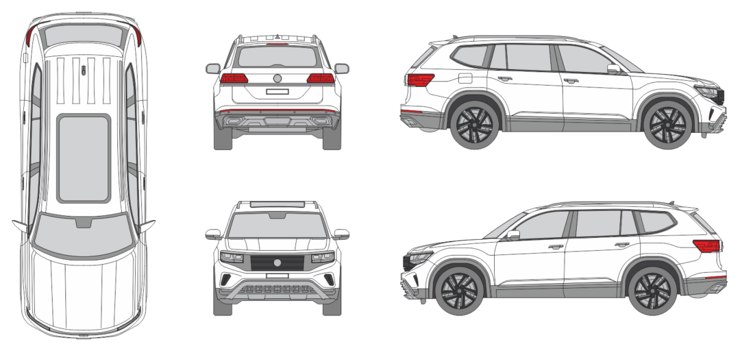 Volkswagen Atlas 2020 SUV Template