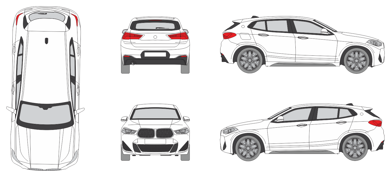 BMW X2 2022 Car Template