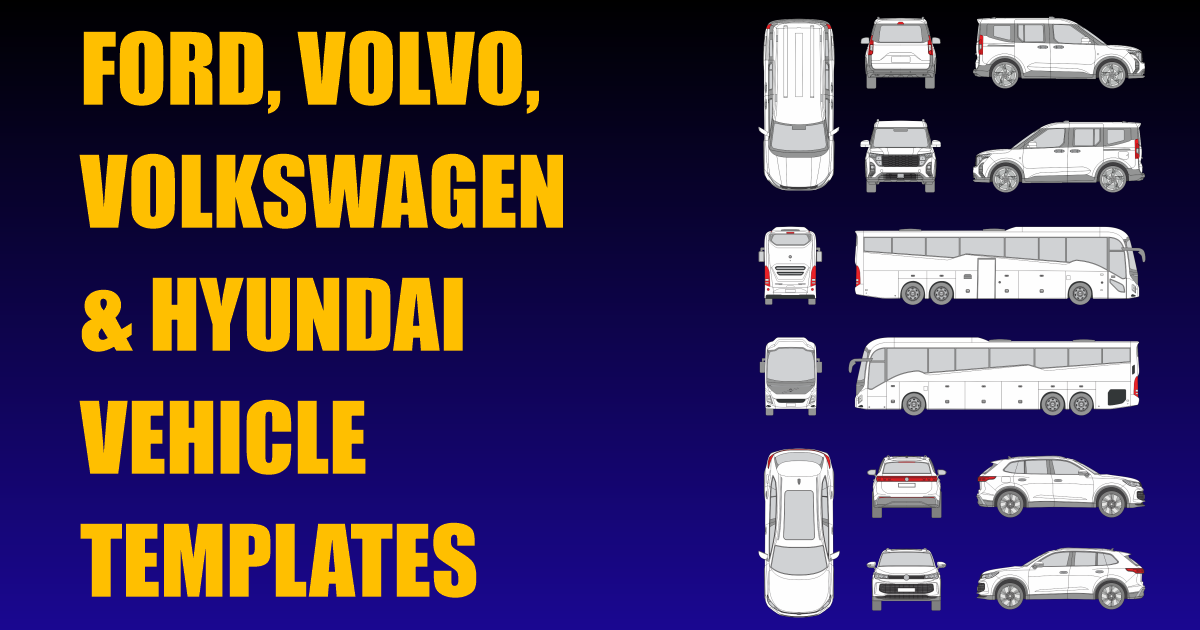 Ford, Volvo, Volkswagen and Hyundai Vehicle Templates Added