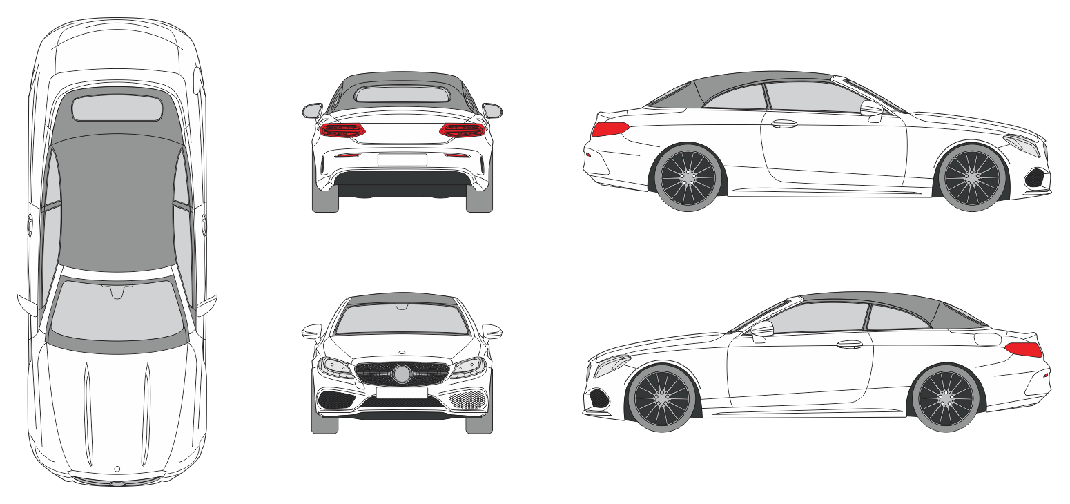 Mercedes Benz C Class 2022 Car Template
