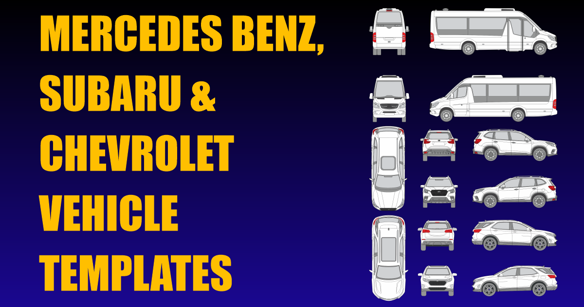 Mercedes Benz, Subaru and Chevrolet Vehicle Templates Added