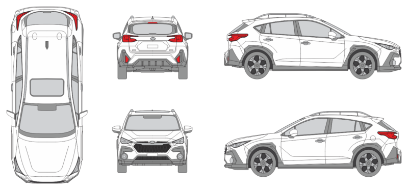 Subaru Crosstek US 2020 Car Template