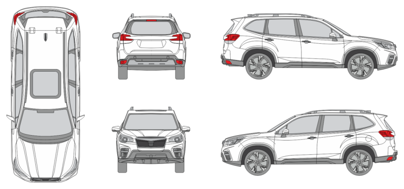 Subaru Forester 2018 SUV Template