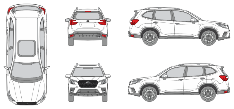 Subaru Forester 2022 SUV Template