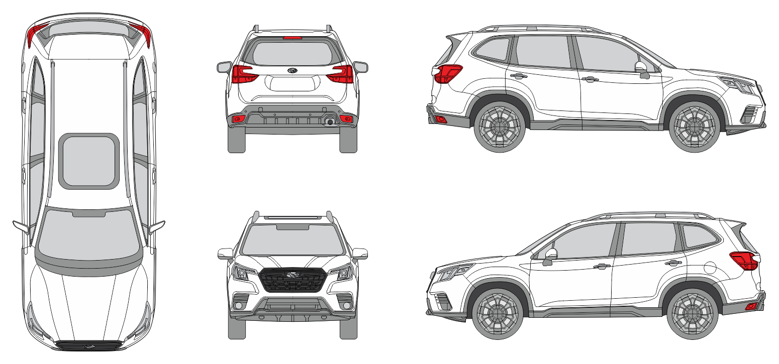 Subaru Forester 2022 SUV Template