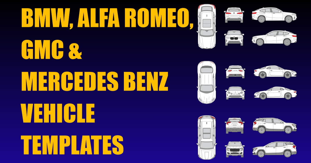 BMW, Alfa Romeo, GMC and Mercedes Benz Vehicle Templates Added