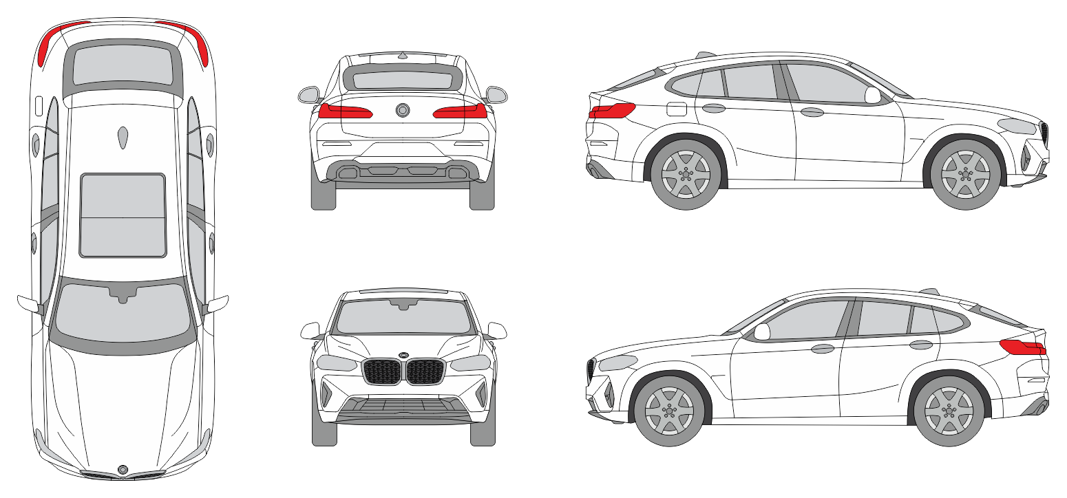 BMW X4 2021 Car Template