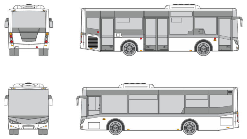 Isuzu Citybus 2021 Bus Template