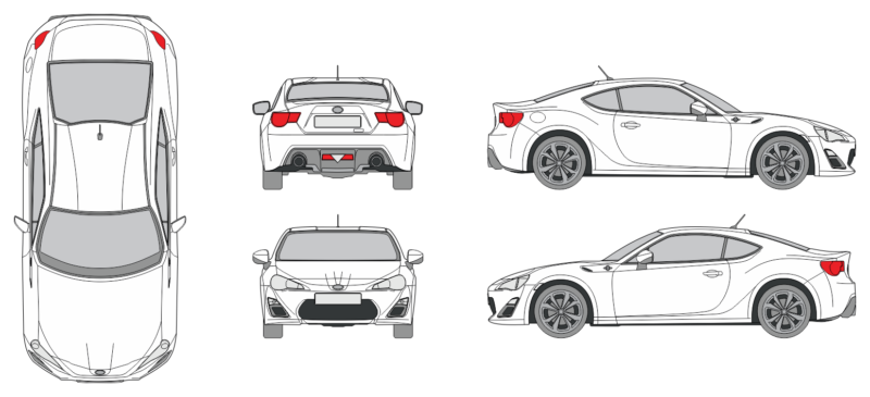 Scion FR-S 2013 Car Template