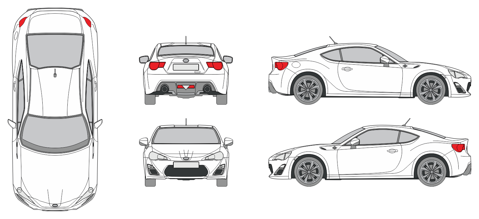 Scion FR-S 2013 Car Template