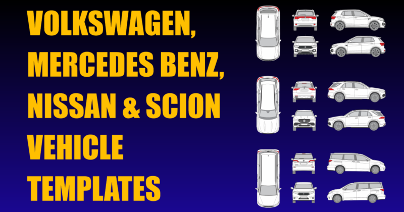 Volkswagen, Mercedes Benz, Nissan and Scion Vehicle Templates Added