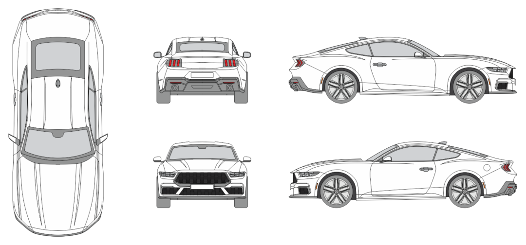 Ford Mustang 2023 Car Template