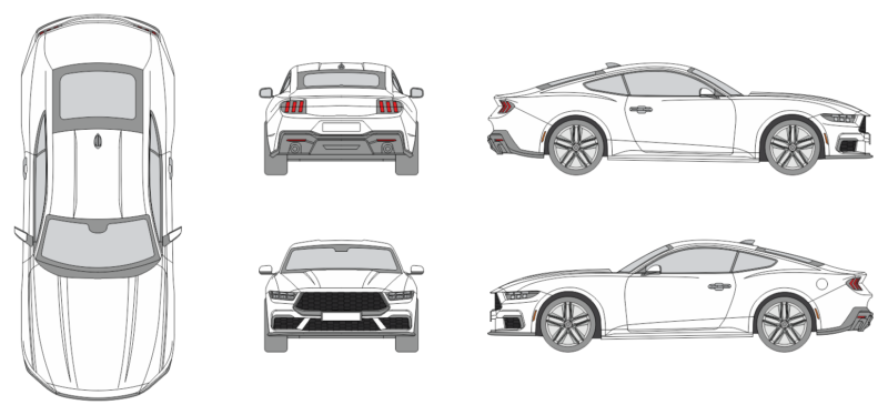 Ford Mustang 2023 Car Template