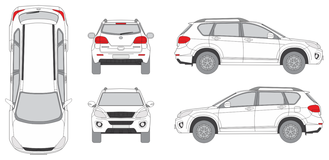 Great Wall Haval H6 2015 Car Template