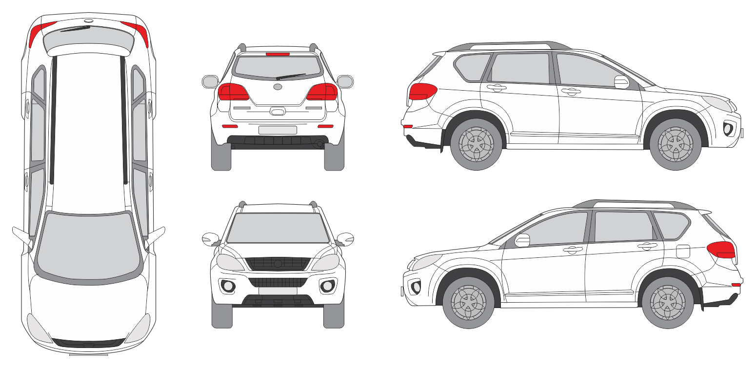 Great Wall Haval H6 2015 Car Template
