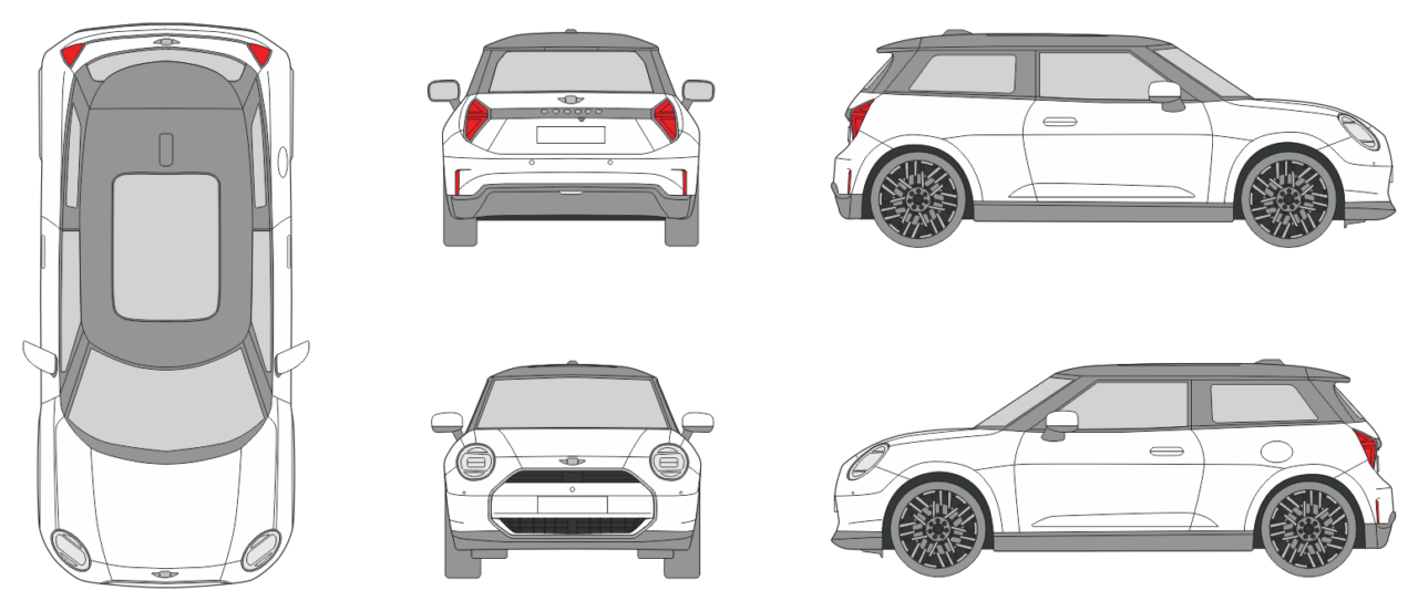 Mini Copper Template Mini Cooper J01 2024 - Vehicle Templates Unleashed