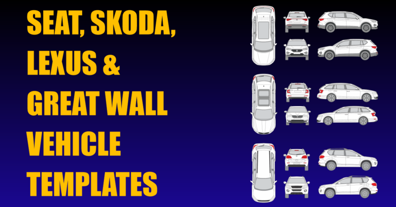 Seat, Skoda, Lexus and Great Wall Vehicle Templates Added