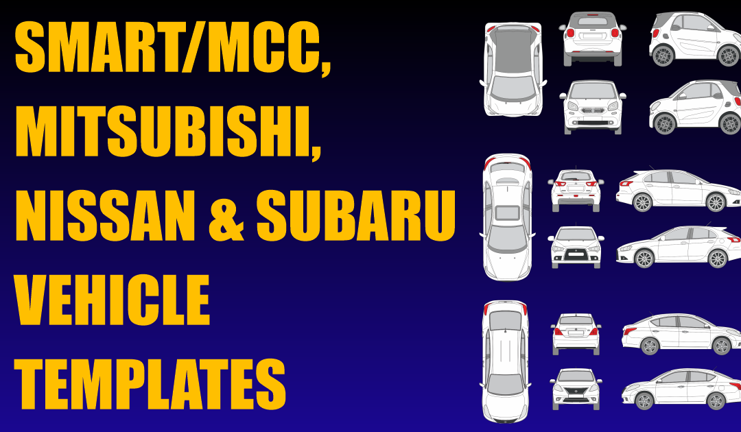 Smart/MCC, Mitsubishi, Subaru and Nissan Vehicle Templates Added