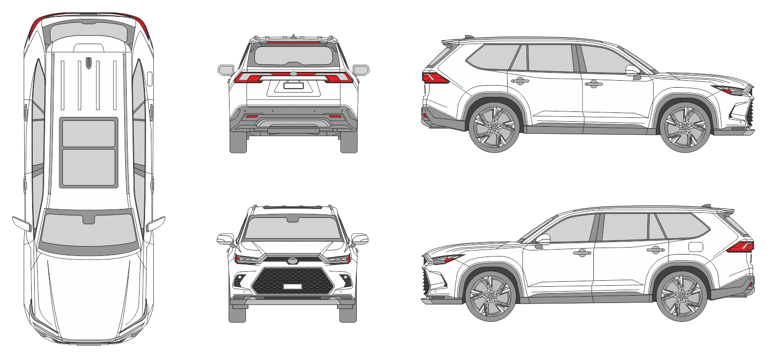 Toyota Grand Highlander 2023 SUV Template