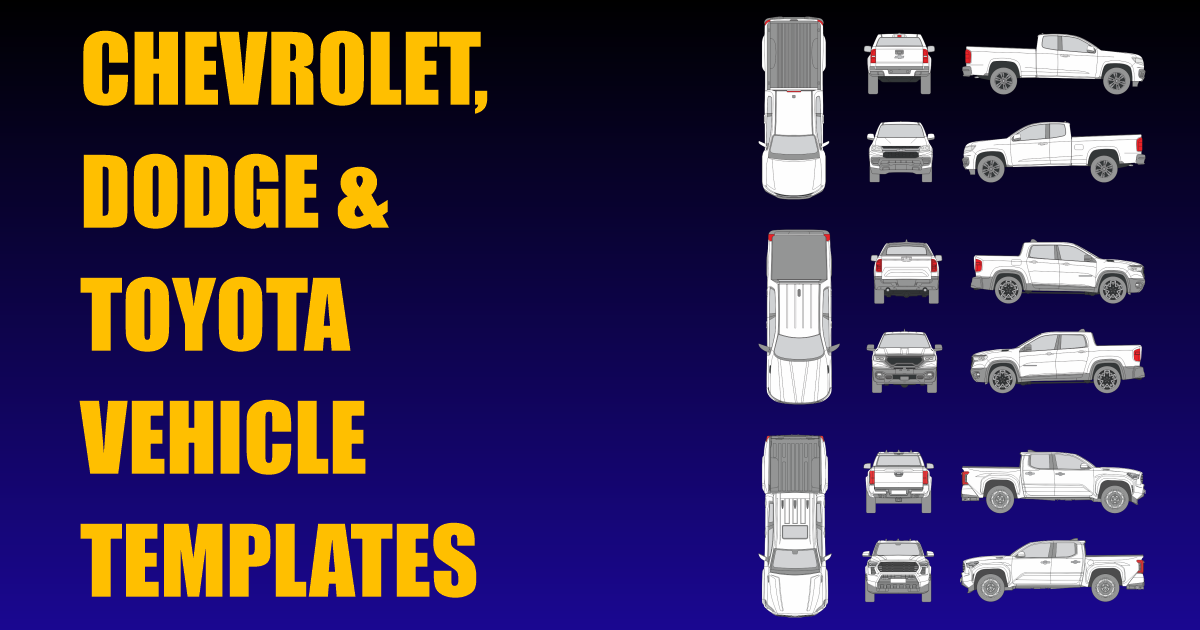 Chevrolet, Dodge and Toyota Vehicle Templates Added