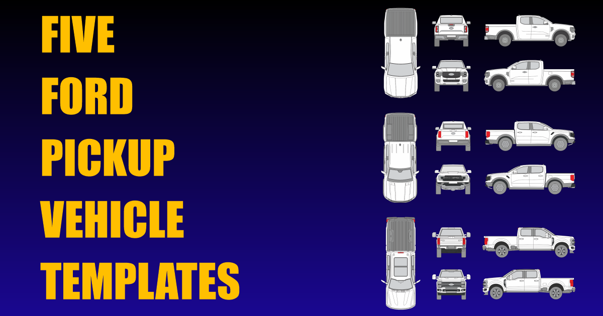 Five Ford Pickup Vehicle Templates Added
