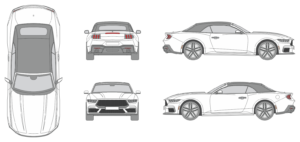 Ford Mustang Convertible 2023 Car Template