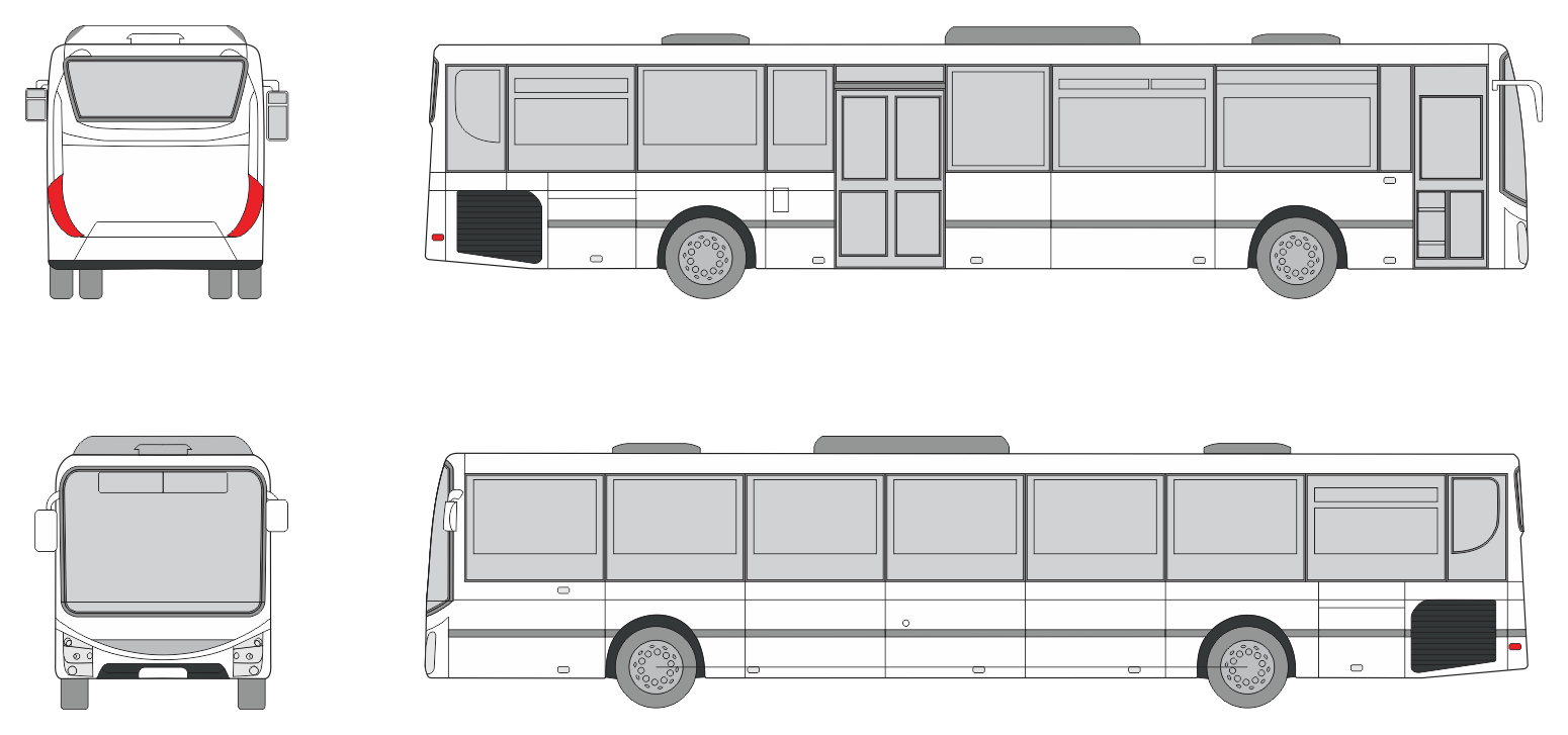 Iveco Crossway LE City 2013 Bus Template