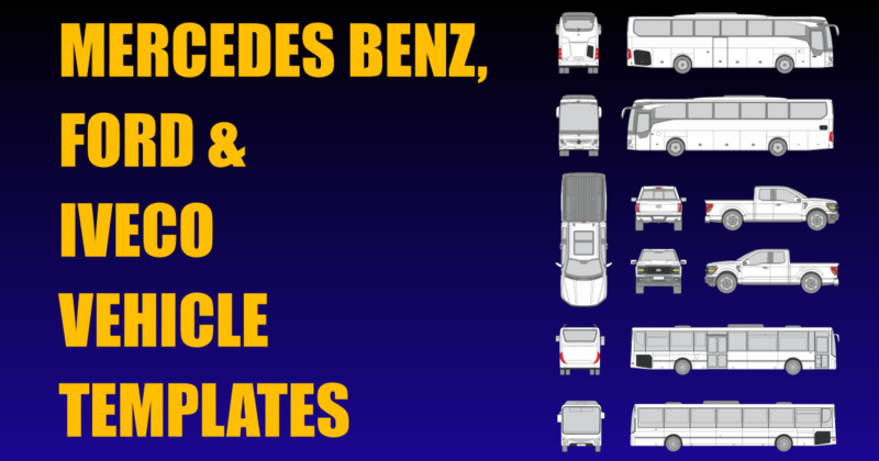 Mercedes Benz, Ford and Iveco Bus and Pickup Templates Added