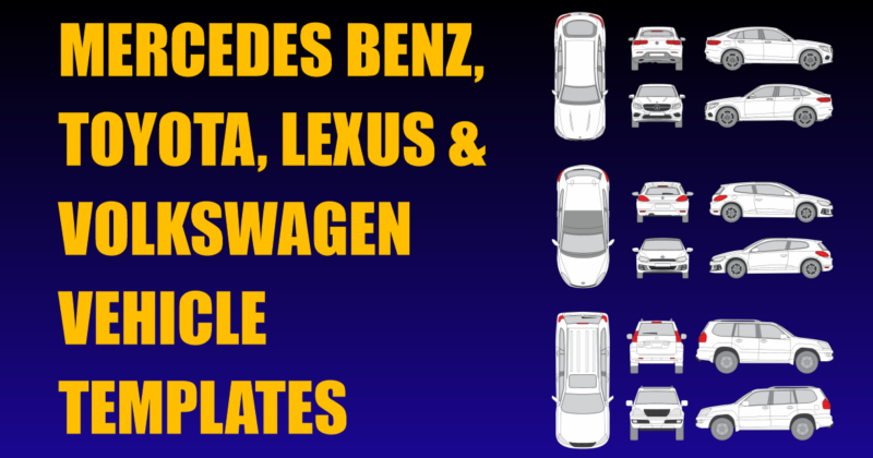 Mercedes Benz, Toyota, Lexus and Volkswagen Vehicle Templates Added
