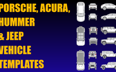 Porsche, Acura, Hummer and Jeep Vehicle Templates Added
