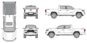 Toyota Tacoma 2016 Pickup Template