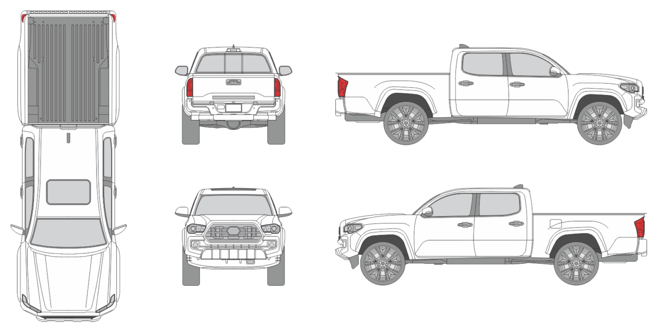 Toyota Tacoma 2020 Crew Cab - Vehicle Templates Unleashed