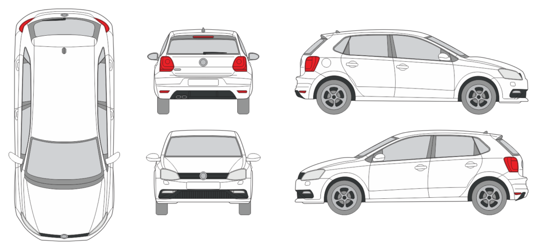 Volkswagen Polo 2013 Car Template