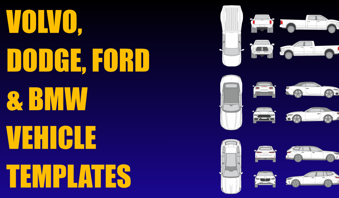 Volvo, Dodge, Ford and BMW Vehicle Templates Added