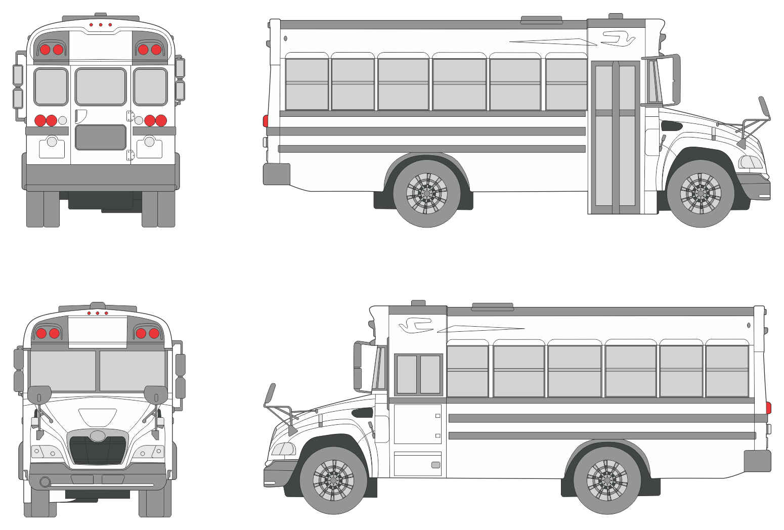 Bluebird Vision 2015 Bus Template