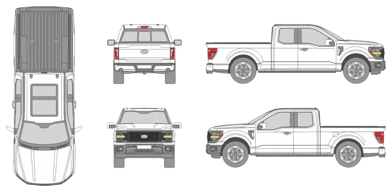 Ford F-150 Pickup Template