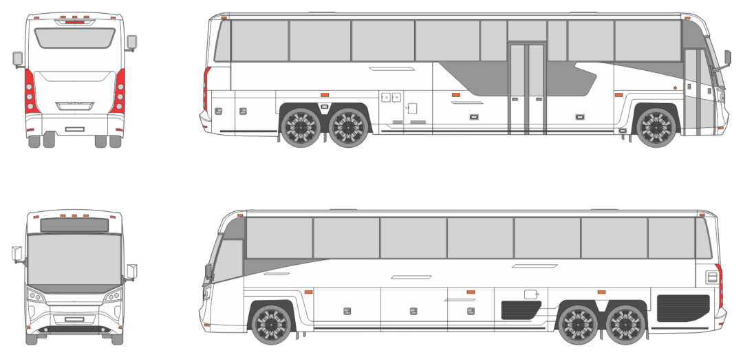 MCI D4520 2020 Bus Template