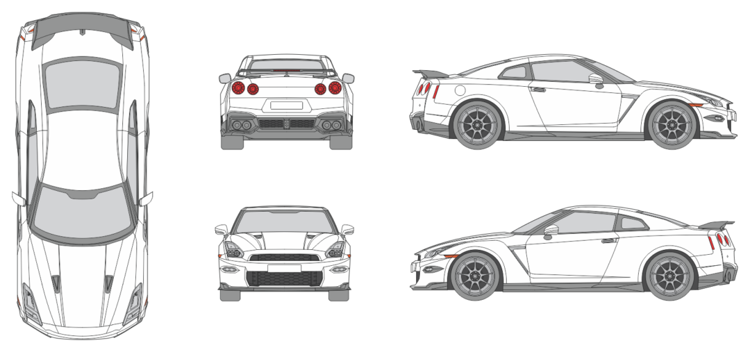Nissan GTR 2024 Car Template