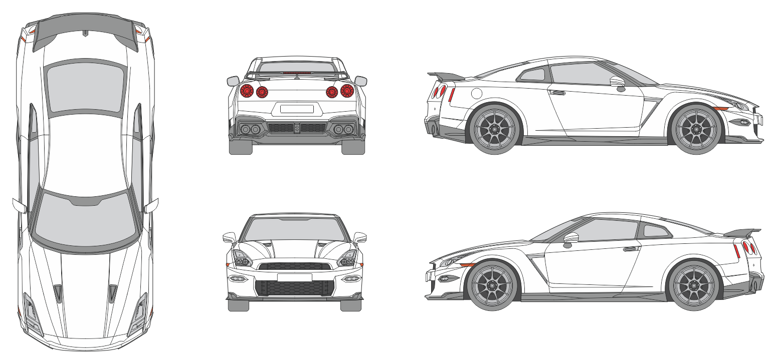 Nissan GTR 2024 Car Template