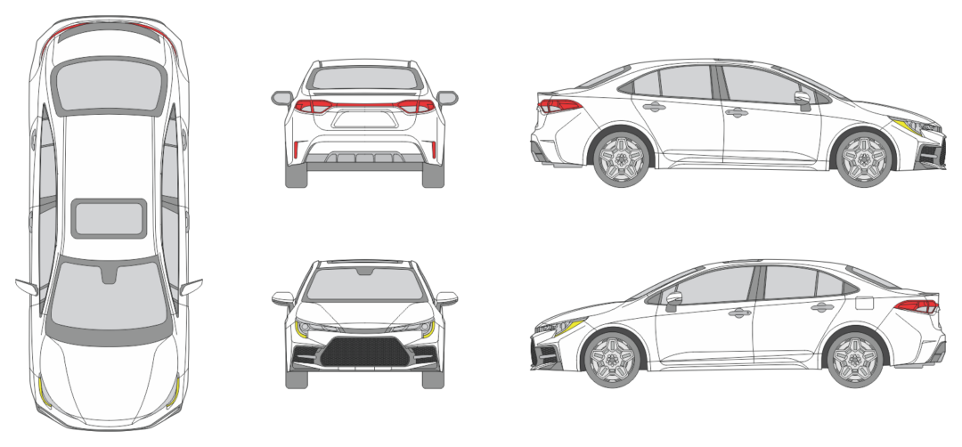Toyota Corolla US 2022 Car Template