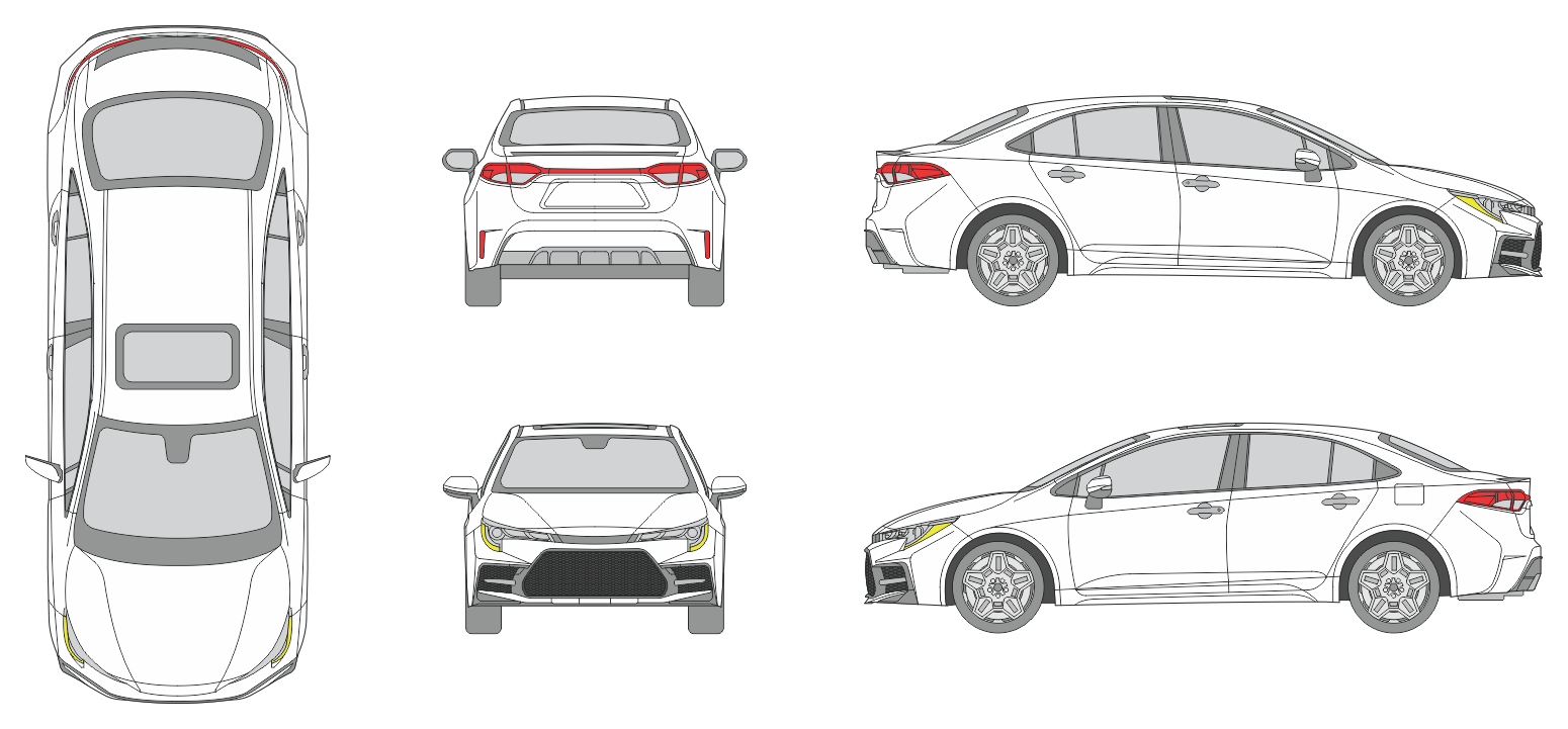 Toyota Corolla US 2022 Car Template