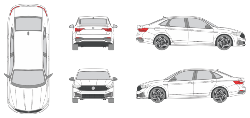 Volkswagen Jetta 2021 Car Template