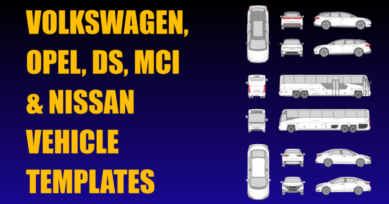 Volkswagen, Opel, DS, MCI and Nissan Vehicle Templates Added