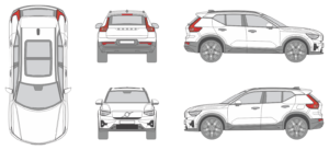Volvo XC 40 Recharge 2022 SUV Template