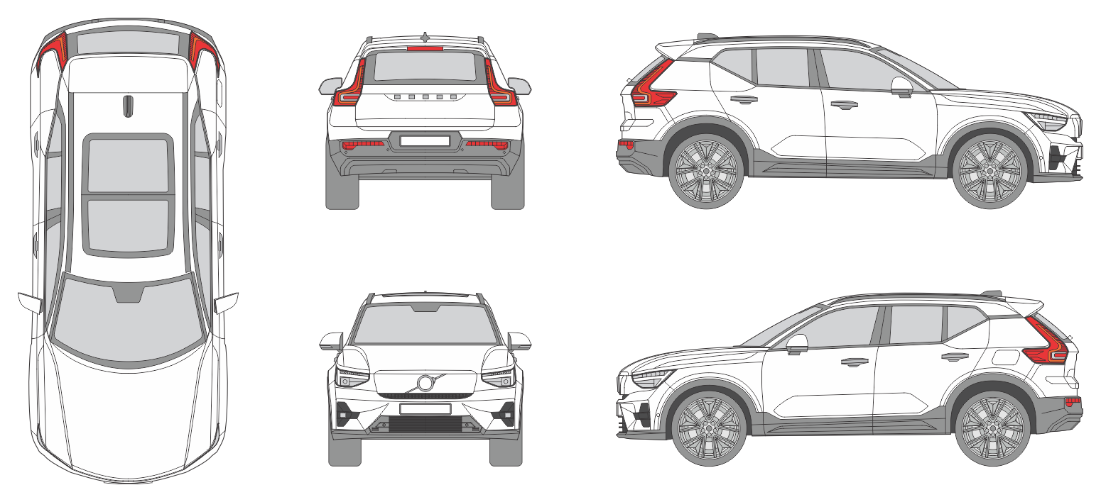 Volvo XC 40 Recharge 2022 SUV Template